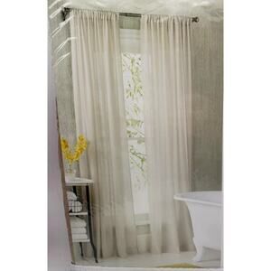 Martha Stewart two Panel 50x84 Cream Drapes New-No Packaging- tie backs included